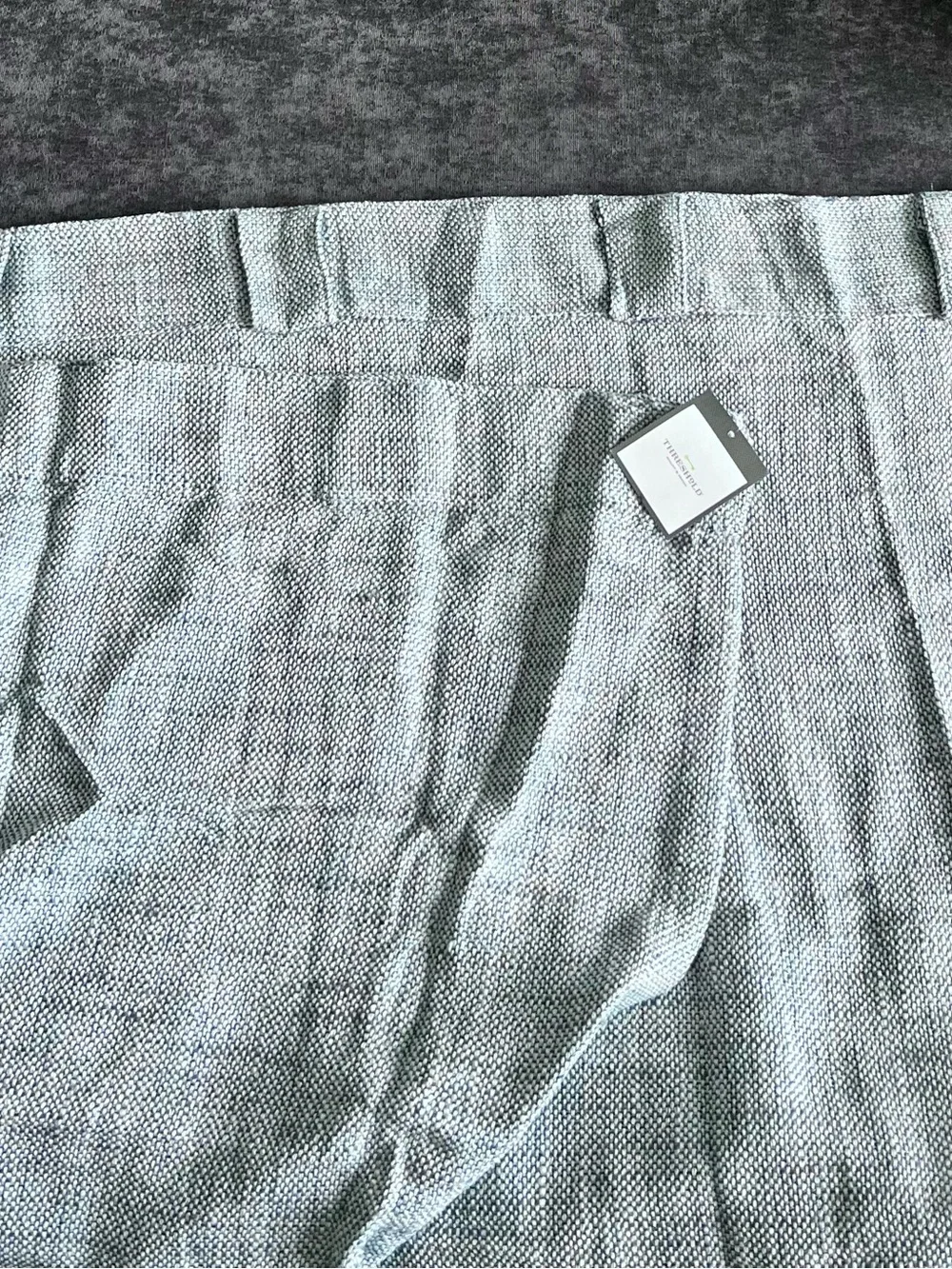 NWT Threshold Blue Textured Weave Light Filtering Curtains- 2 Panels 108”x54”